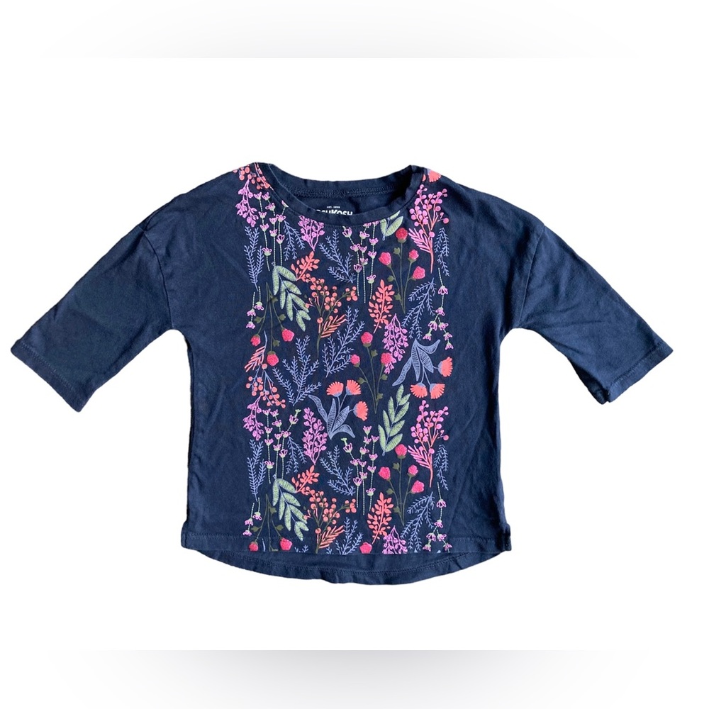 Oshkosh Blue Floral Girls 3T Shirt